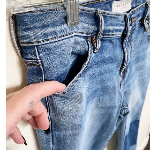 PacSun Knee Patch Super Stretch Ankle Jeggings 25 - Picture 13 of 14